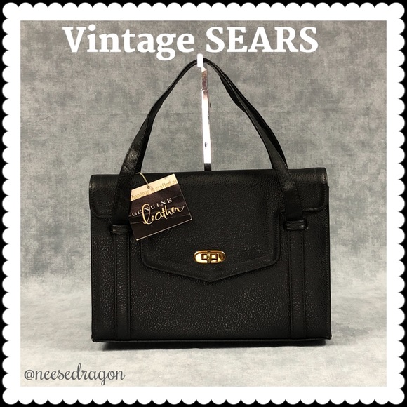 Vintage Handbags - Vintage Sears Leather Satchel